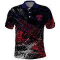 Melbourne Demons Polo Shirt Urban Graffiti Street Art - Bold Abstract Spray Paint