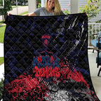 Melbourne Demons Quilt Urban Graffiti Street Art - Bold Abstract Spray Paint