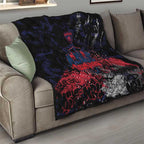Melbourne Demons Quilt Urban Graffiti Street Art - Bold Abstract Spray Paint