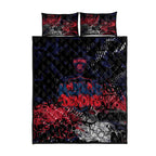 Melbourne Demons Quilt Bed Set Urban Graffiti Street Art - Bold Abstract Spray Paint