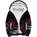Melbourne Demons Sherpa Hoodie Urban Graffiti Street Art - Bold Abstract Spray Paint