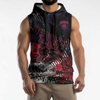Melbourne Demons Sleeveless Hoodie Urban Graffiti Street Art - Bold Abstract Spray Paint