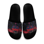 Melbourne Demons Slide Sandals Urban Graffiti Street Art - Bold Abstract Spray Paint