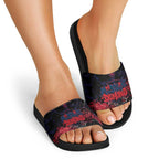 Melbourne Demons Slide Sandals Urban Graffiti Street Art - Bold Abstract Spray Paint
