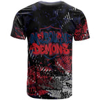 Melbourne Demons T Shirt Urban Graffiti Street Art - Bold Abstract Spray Paint