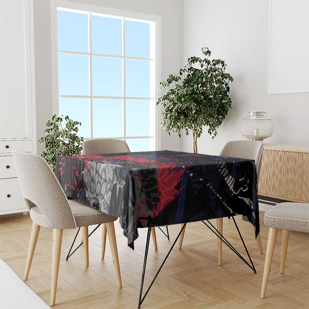 Melbourne Demons Tablecloth Urban Graffiti Street Art - Bold Abstract Spray Paint