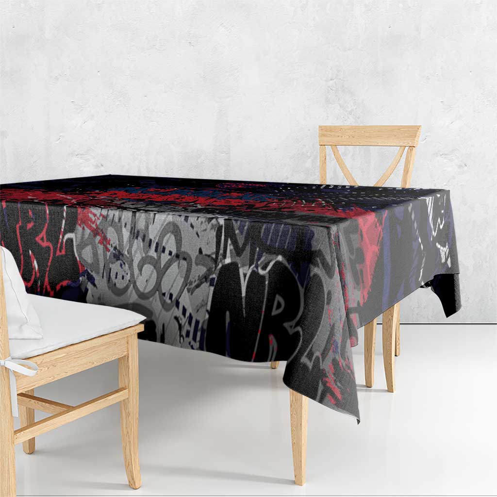 Melbourne Demons Tablecloth Urban Graffiti Street Art - Bold Abstract Spray Paint