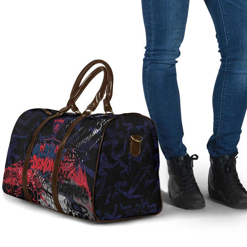 Melbourne Demons Travel Bag Urban Graffiti Street Art - Bold Abstract Spray Paint