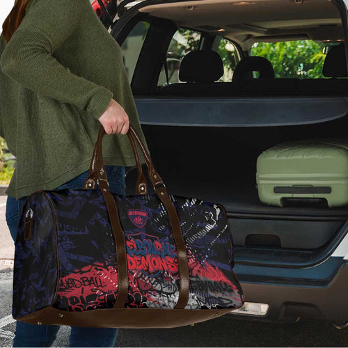 Melbourne Demons Travel Bag Urban Graffiti Street Art - Bold Abstract Spray Paint