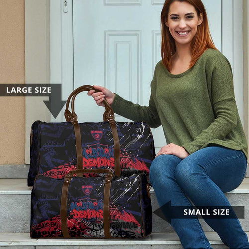 Melbourne Demons Travel Bag Urban Graffiti Street Art - Bold Abstract Spray Paint