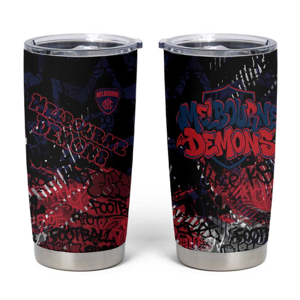 Melbourne Demons Tumbler Cup Urban Graffiti Street Art - Bold Abstract Spray Paint