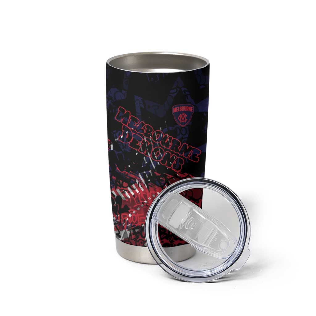 Melbourne Demons Tumbler Cup Urban Graffiti Street Art - Bold Abstract Spray Paint