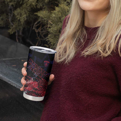 Melbourne Demons Tumbler Cup Urban Graffiti Street Art - Bold Abstract Spray Paint