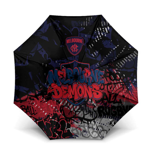 Melbourne Demons Umbrella Urban Graffiti Street Art - Bold Abstract Spray Paint