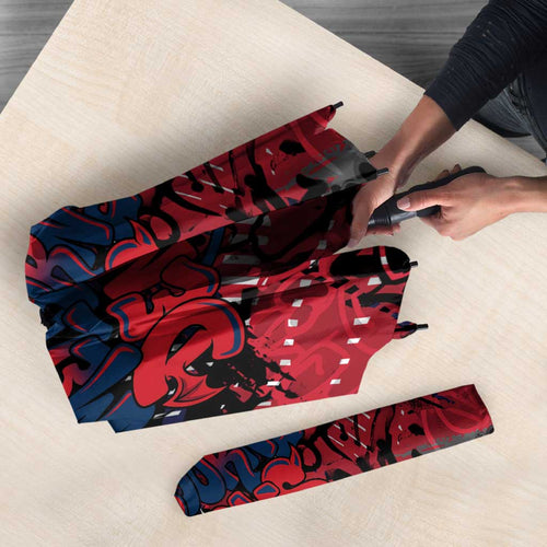 Melbourne Demons Umbrella Urban Graffiti Street Art - Bold Abstract Spray Paint