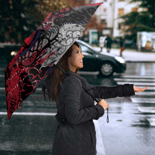 Melbourne Demons Umbrella Urban Graffiti Street Art - Bold Abstract Spray Paint