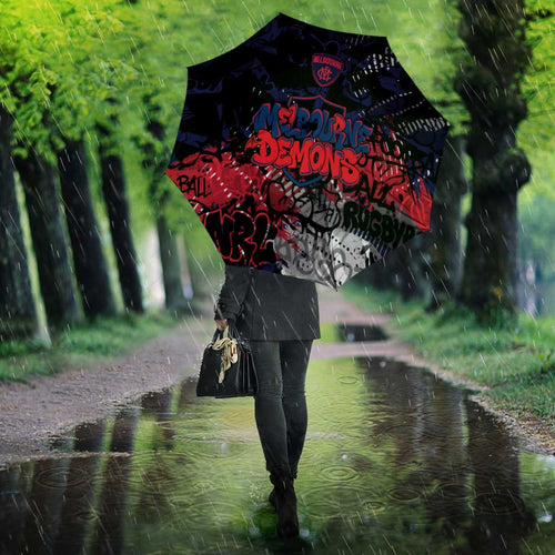 Melbourne Demons Umbrella Urban Graffiti Street Art - Bold Abstract Spray Paint