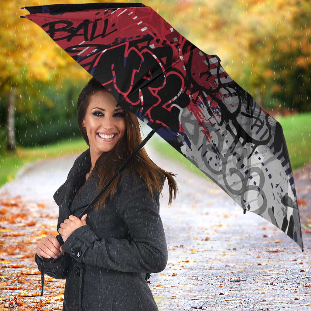 Melbourne Demons Umbrella Urban Graffiti Street Art - Bold Abstract Spray Paint
