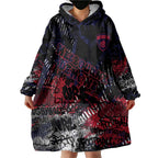 Melbourne Demons Wearable Blanket Hoodie Urban Graffiti Street Art - Bold Abstract Spray Paint