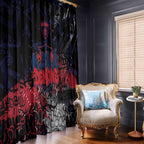 Melbourne Demons Window Curtain Urban Graffiti Street Art - Bold Abstract Spray Paint