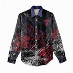 Melbourne Demons Women Casual Shirt Urban Graffiti Street Art - Bold Abstract Spray Paint