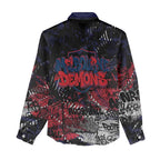 Melbourne Demons Women Casual Shirt Urban Graffiti Street Art - Bold Abstract Spray Paint