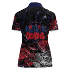 Melbourne Demons Women Polo Shirt Urban Graffiti Street Art - Bold Abstract Spray Paint