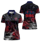 Melbourne Demons Women Polo Shirt Urban Graffiti Street Art - Bold Abstract Spray Paint
