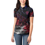 Melbourne Demons Women Polo Shirt Urban Graffiti Street Art - Bold Abstract Spray Paint
