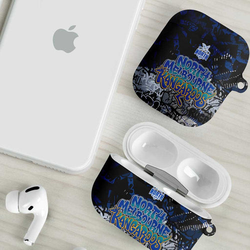 North Melbourne Kangaroos AirPods Case Urban Graffiti Street Art - Bold Abstract Spray Paint