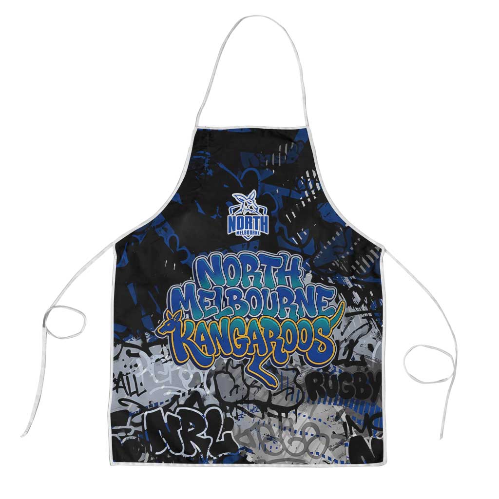 North Melbourne Kangaroos Apron Urban Graffiti Street Art - Bold Abstract Spray Paint