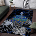 North Melbourne Kangaroos Area Rug Urban Graffiti Street Art - Bold Abstract Spray Paint