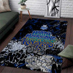 North Melbourne Kangaroos Area Rug Urban Graffiti Street Art - Bold Abstract Spray Paint
