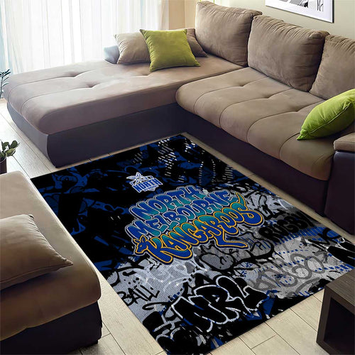 North Melbourne Kangaroos Area Rug Urban Graffiti Street Art - Bold Abstract Spray Paint