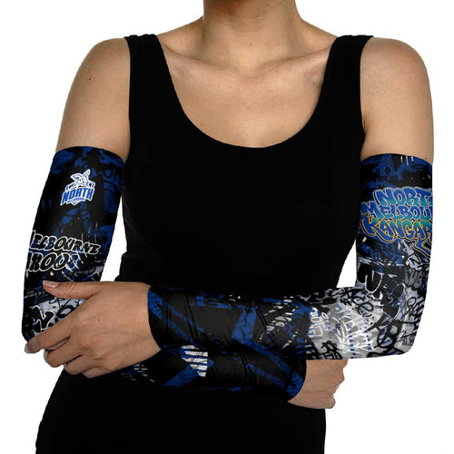 North Melbourne Kangaroos Arm Sleeves Urban Graffiti Street Art - Bold Abstract Spray Paint