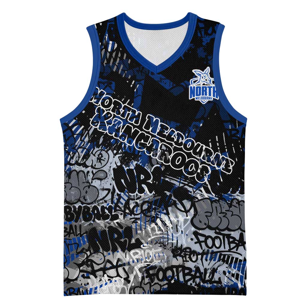 North Melbourne Kangaroos Basketball Jersey Urban Graffiti Street Art - Bold Abstract Spray Paint