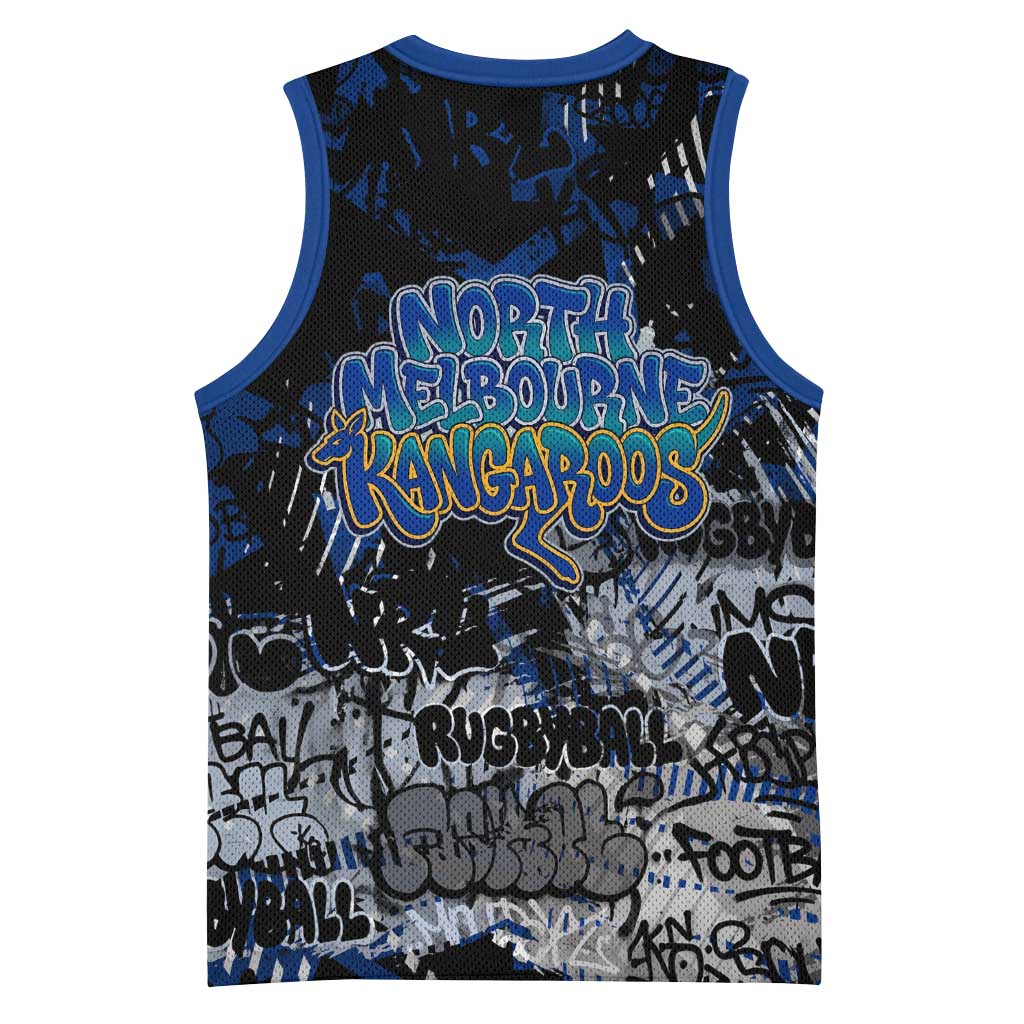 North Melbourne Kangaroos Basketball Jersey Urban Graffiti Street Art - Bold Abstract Spray Paint