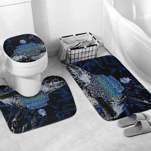 North Melbourne Kangaroos Bathroom Set Urban Graffiti Street Art - Bold Abstract Spray Paint