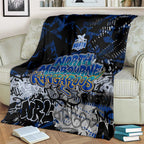 North Melbourne Kangaroos Blanket Urban Graffiti Street Art - Bold Abstract Spray Paint