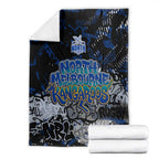 North Melbourne Kangaroos Blanket Urban Graffiti Street Art - Bold Abstract Spray Paint