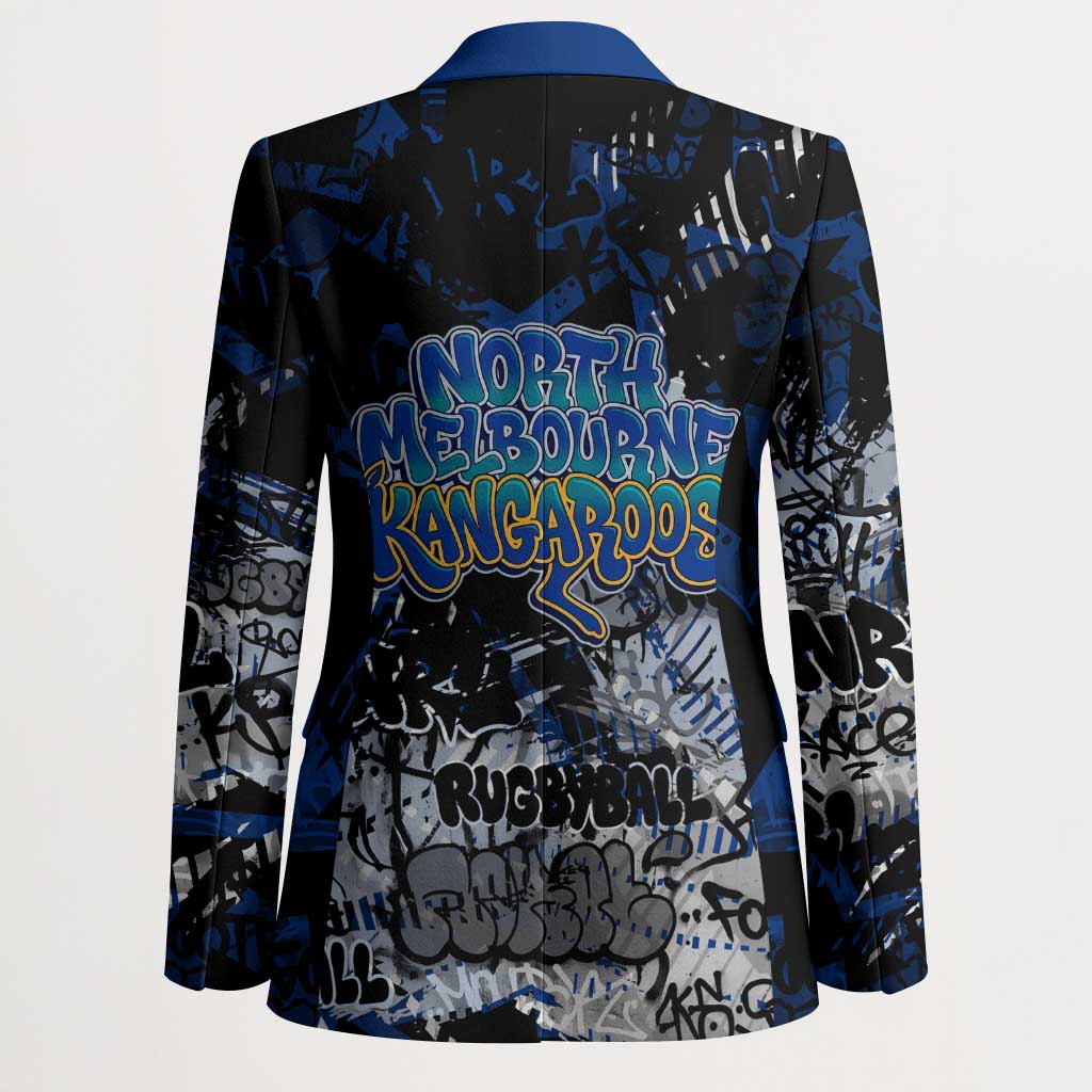 North Melbourne Kangaroos Blazer Urban Graffiti Street Art - Bold Abstract Spray Paint