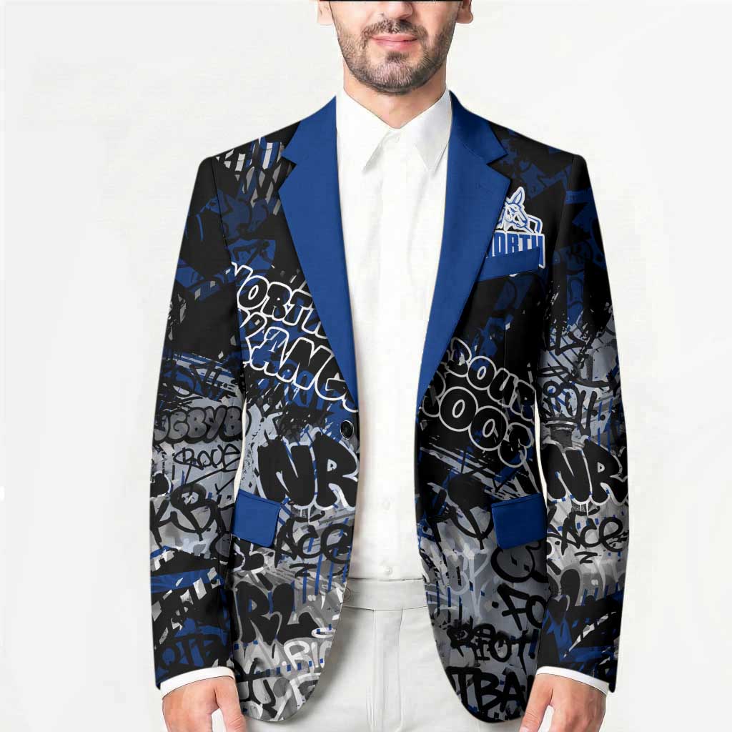 North Melbourne Kangaroos Blazer Urban Graffiti Street Art - Bold Abstract Spray Paint