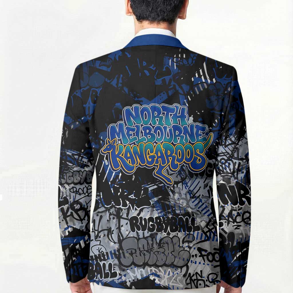 North Melbourne Kangaroos Blazer Urban Graffiti Street Art - Bold Abstract Spray Paint
