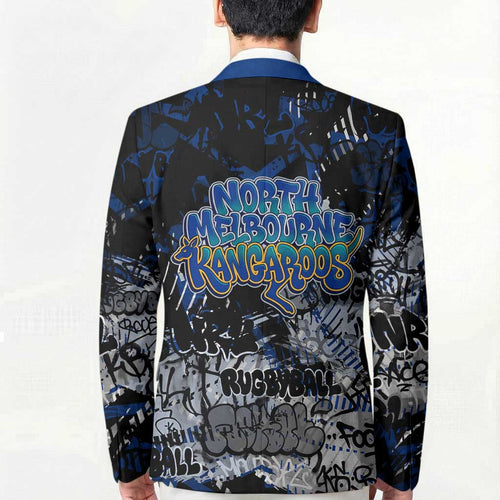 North Melbourne Kangaroos Blazer Urban Graffiti Street Art - Bold Abstract Spray Paint