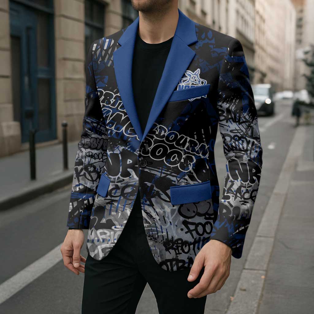 North Melbourne Kangaroos Blazer Urban Graffiti Street Art - Bold Abstract Spray Paint