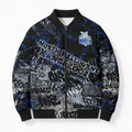North Melbourne Kangaroos Bomber Puffer Jacket Urban Graffiti Street Art - Bold Abstract Spray Paint