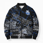 North Melbourne Kangaroos Bomber Puffer Jacket Urban Graffiti Street Art - Bold Abstract Spray Paint