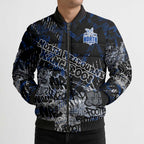 North Melbourne Kangaroos Bomber Puffer Jacket Urban Graffiti Street Art - Bold Abstract Spray Paint
