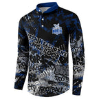North Melbourne Kangaroos Button Sweatshirt Urban Graffiti Street Art - Bold Abstract Spray Paint