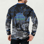 North Melbourne Kangaroos Button Sweatshirt Urban Graffiti Street Art - Bold Abstract Spray Paint